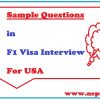 Sample Questions in F1 Visa Interview For USA