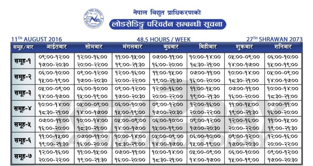 New Load Shedding Schedule/Timetable : Updated ...