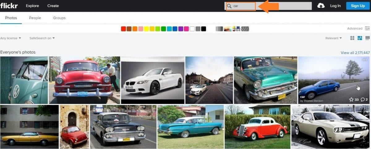 Find Free Photos from Flickr